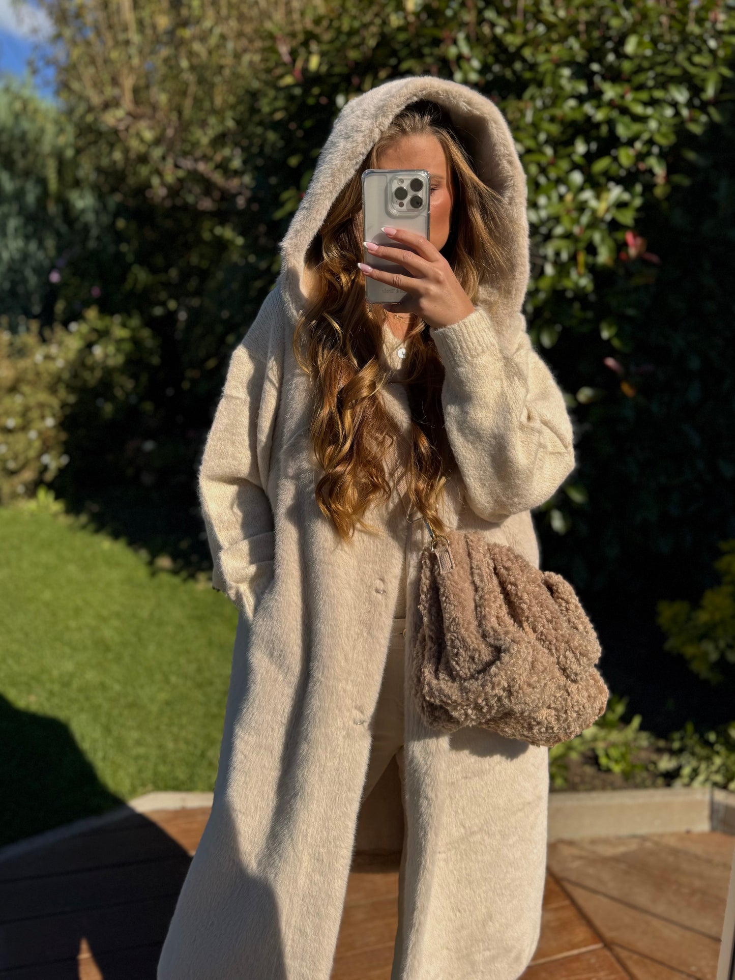 Veste fourrure mi-longue sans manches NETO