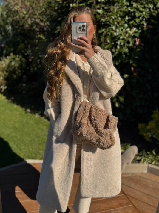 Veste fourrure mi-longue sans manches NETO